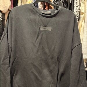 Fear of God Essentials Classic Black Sweatshirt NWT